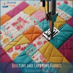 Quilting and Layering Fabric