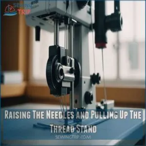 Raising The Needles and Pulling Up The Thread Stand