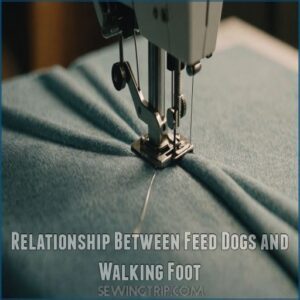 Relationship Between Feed Dogs and Walking Foot