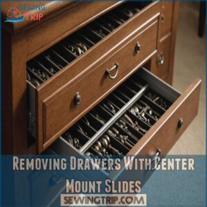 Removing Drawers With Center Mount Slides