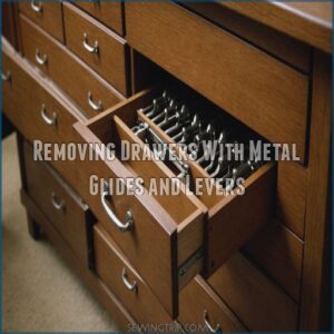 Removing Drawers With Metal Glides and Levers