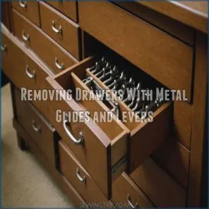 Removing Drawers With Metal Glides and Levers