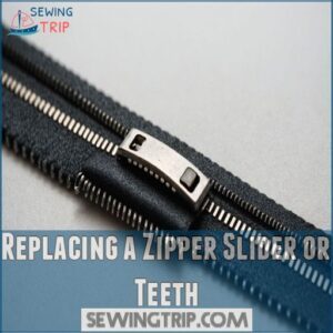 Replacing a Zipper Slider or Teeth