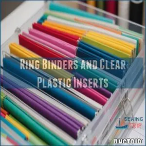 Ring Binders and Clear Plastic Inserts