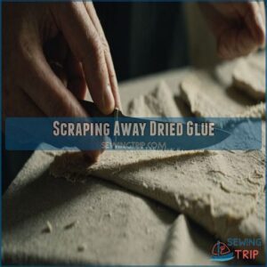 Scraping Away Dried Glue