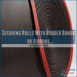 Securing Rolls With Rubber Bands or Ribbons