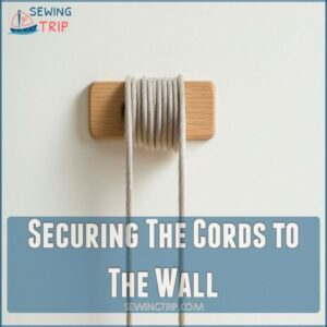 Securing The Cords to The Wall