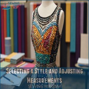 Selecting a Style and Adjusting Measurements