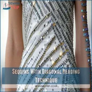 Sequins With Diagonal Beading Technique