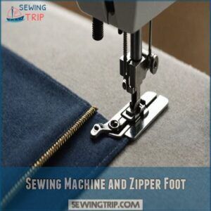 Sewing Machine and Zipper Foot Sewing Machine and Zipper Foot