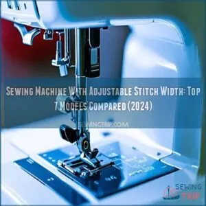 sewing machine with adjustable stitch width