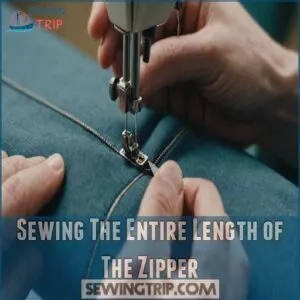 Sewing The Entire Length of The Zipper