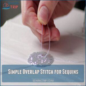 Simple Overlap Stitch for Sequins Simple Overlap Stitch for Sequins
