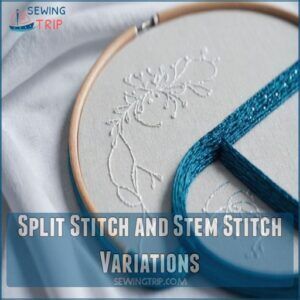 Split Stitch and Stem Stitch Variations Split Stitch and Stem Stitch Variations