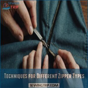 Techniques for Different Zipper Types