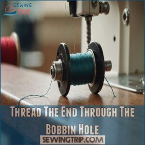 Thread The End Through The Bobbin Hole Thread The End Through The Bobbin Hole