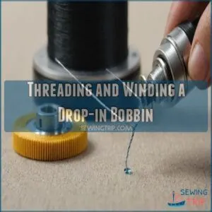 Threading and Winding a Drop-in Bobbin