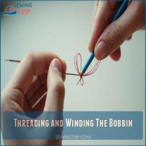 Threading and Winding The Bobbin Threading and Winding The Bobbin