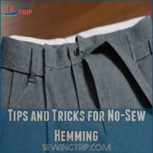 Tips and Tricks for No-Sew Hemming