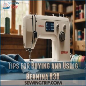 Tips for Buying and Using Bernina 830