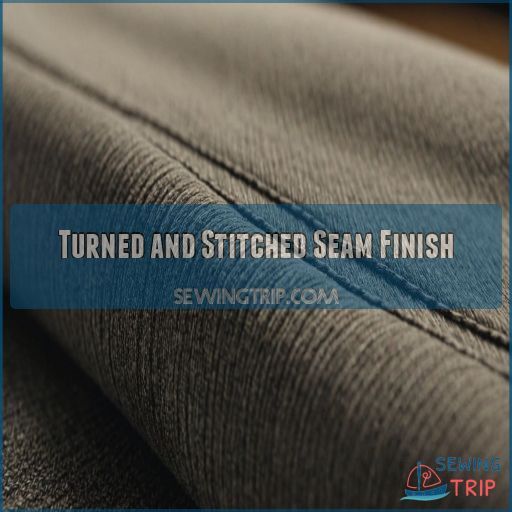 Turned and Stitched Seam Finish Turned and Stitched Seam Finish