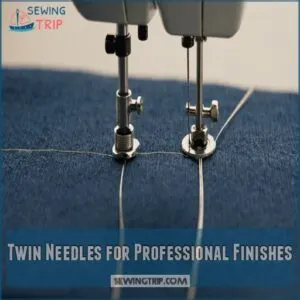 Twin Needles for Professional Finishes