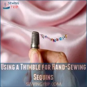 Using a Thimble for Hand-Sewing Sequins