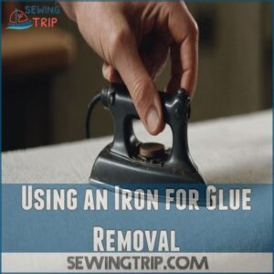 Using an Iron for Glue Removal