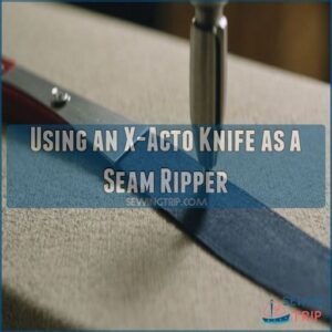 Using an X-Acto Knife as a Seam Ripper