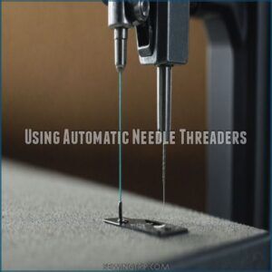 Using Automatic Needle Threaders Using Automatic Needle Threaders