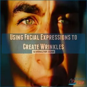 Using Facial Expressions to Create Wrinkles