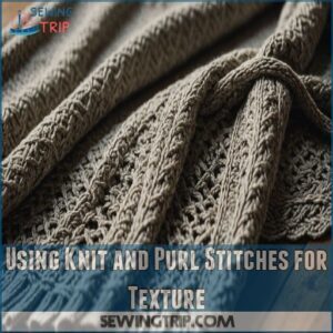 Using Knit and Purl Stitches for Texture