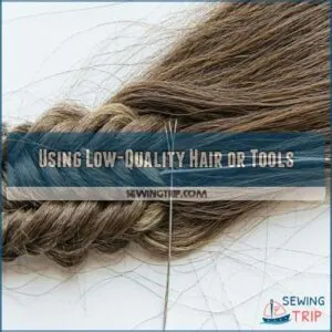 Using Low-Quality Hair or Tools