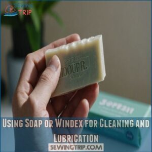 Using Soap or Windex for Cleaning and Lubrication