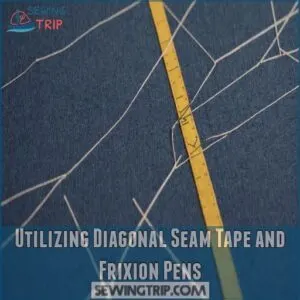 Utilizing Diagonal Seam Tape and Frixion Pens