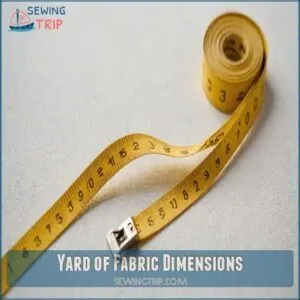 Yard of Fabric Dimensions