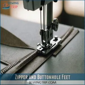 Zipper and Buttonhole Feet