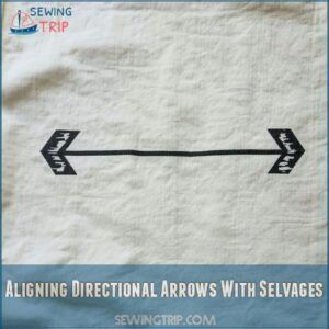 Aligning Directional Arrows With Selvages Aligning Directional Arrows With Selvages
