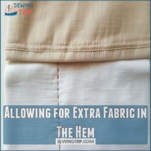 Allowing for Extra Fabric in The Hem