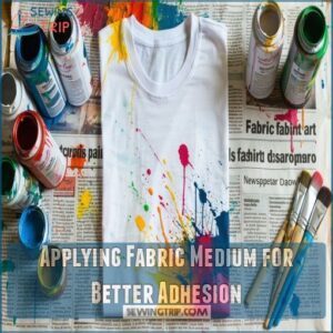 Applying Fabric Medium for Better Adhesion