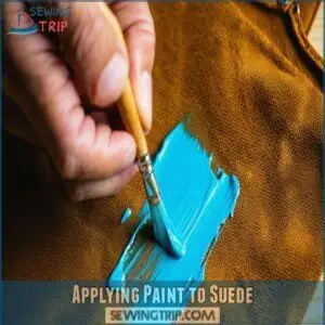 Applying Paint to Suede