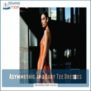 Asymmetric and Baby Tee Dresses