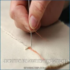 Backstitch for Securing Hand Stitches