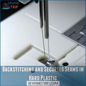 Backstitching and Securing Seams in Hard Plastic