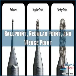 Ballpoint, Regular Point, and Wedge Point