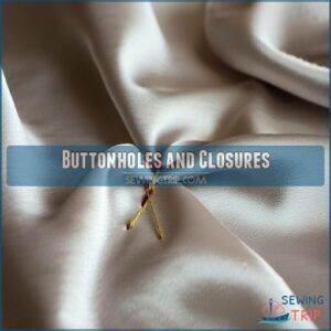 Buttonholes and Closures Buttonholes and Closures