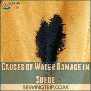 Causes of Water Damage in Suede