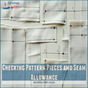 Checking Pattern Pieces and Seam Allowance