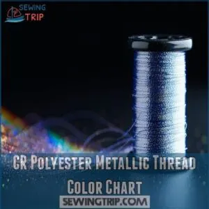 CR Polyester Metallic Thread Color Chart