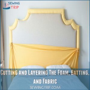 Cutting and Layering The Foam, Batting, and Fabric